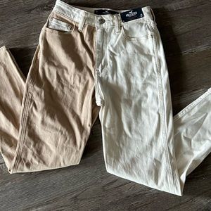 NEW Hollister Two Tone Ultra High-Rise Mom Jeans Size 1R